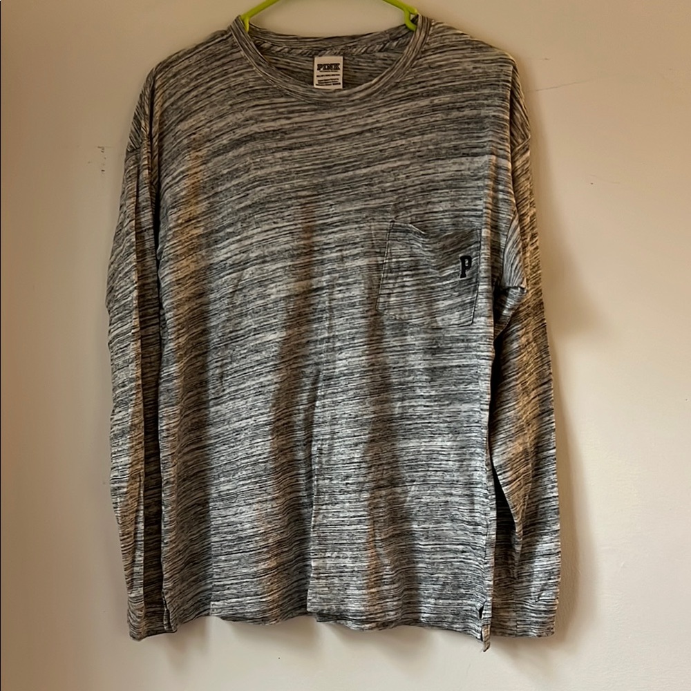 PINK Victoria's Secret Gray Long‎ Sleeve Men's Shirt